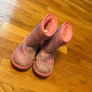 UGG Kids Glittery Pink Boots